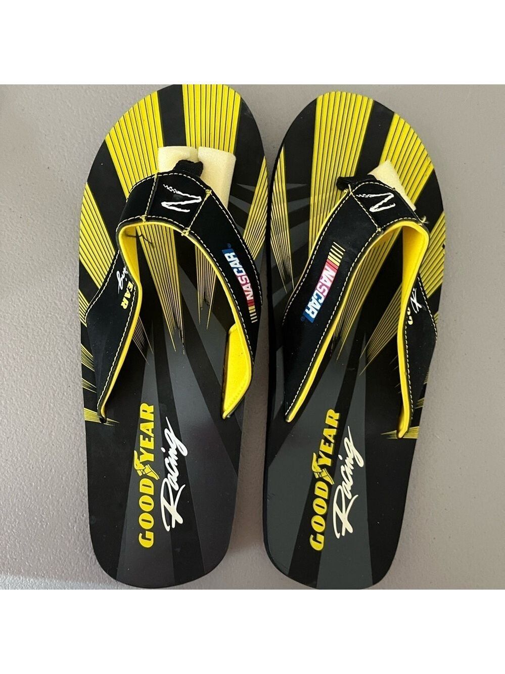 NASCAR Goodyear Racing Flip Flops - Picture 5 of 6